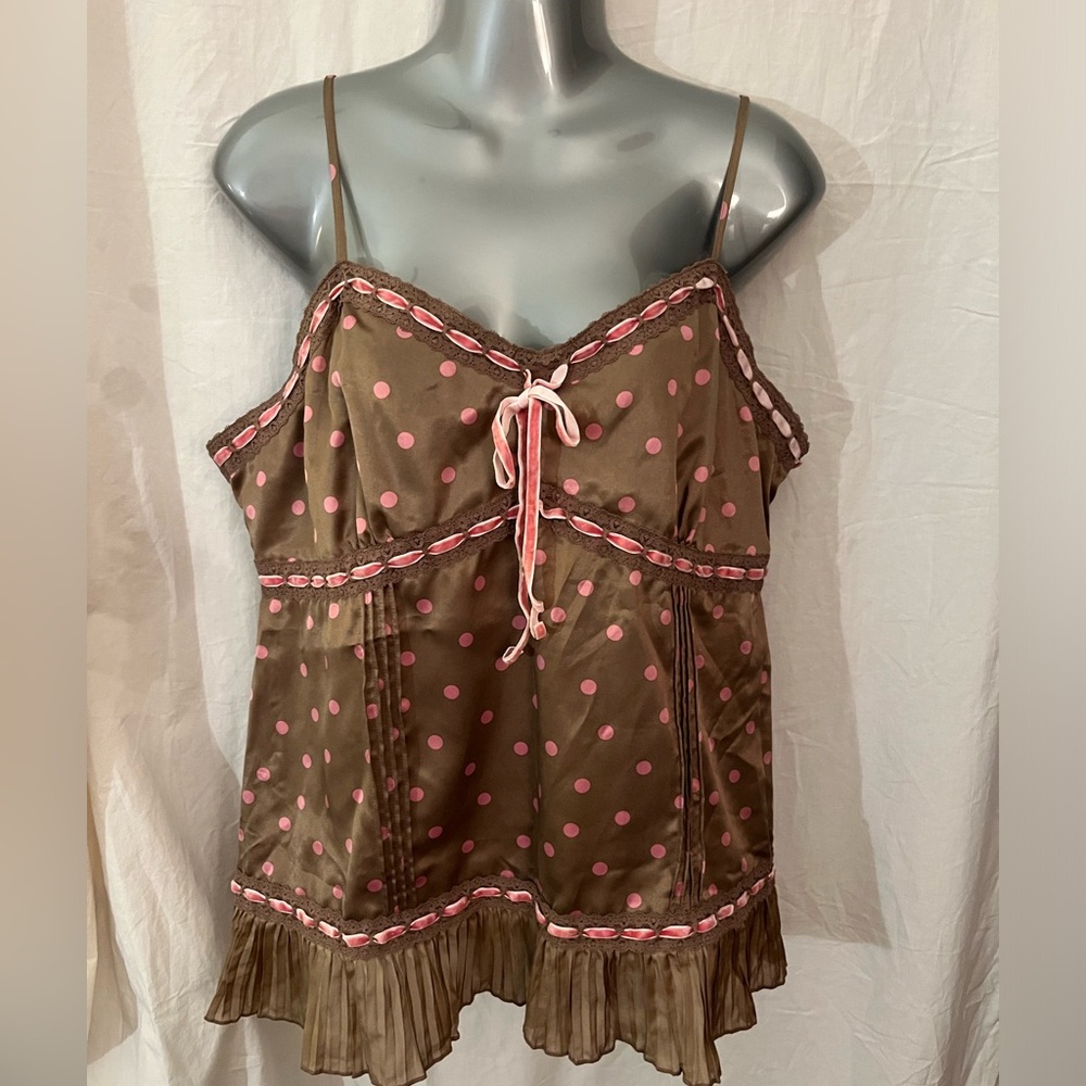 CAMI camisole top KENZIE polka dots size 14